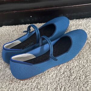 Rothy's Blue Mary Jane Flats